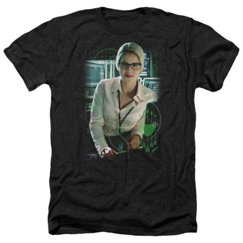 キャラクター アロー ヘザー Tシャツ 黒色 ブラック 【 LICENSED CHARACTER ARROW FELICITY SMOAK ADULT HEATHER T-SHIRT / BLACK 】 メンズファッション トップス カットソー|スニケス