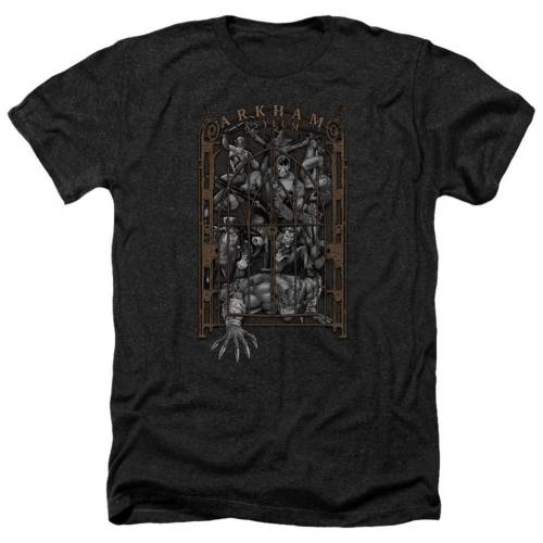 キャラクター ヘザー Tシャツ 黒色 ブラック 【 LICENSED CHARACTER BATMAN ARKHAMS GATE ADULT HEATHER T-SHIRT / BLACK 】 メンズファッション トップス カットソー|スニケス