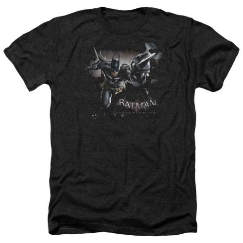 キャラクター ヘザー Tシャツ 黒色 ブラック 【 LICENSED CHARACTER BATMAN ARKHAM KNIGHT GRAPPLE ADULT HEATHER T-SHIRT / BLACK 】 メンズファッション トップス カットソー|スニケス
