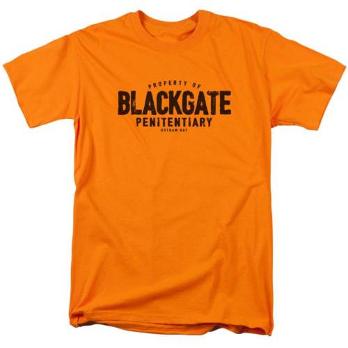 キャラクター スリーブ Tシャツ 橙 オレンジ 半袖 【 LICENSED CHARACTER BATMAN BLACKGATE SHORT SLEEVE ADULT T-SHIRT / ORANGE 】 メンズファッション トップス カットソー|スニケス