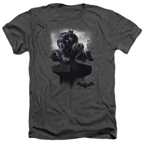 キャラクター ヘザー Tシャツ チャコール 【 LICENSED CHARACTER BATMAN ARKHAM KNIGHT PERCHED ADULT HEATHER T-SHIRT / CHARCOAL 】 メンズファッション トップス カットソー|スニケス