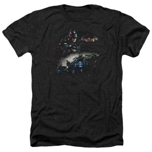キャラクター ヘザー Tシャツ 黒色 ブラック 【 LICENSED CHARACTER BATMAN ARKHAM KNIGHT RIDER ADULT HEATHER T-SHIRT / BLACK 】 メンズファッション トップス カットソー|スニケス