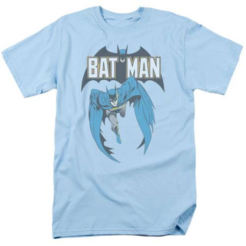 キャラクター スリーブ Tシャツ 青色 ブルー 半袖 【 LICENSED CHARACTER BATMAN 241 COVER SHORT SLEEVE ADULT T-SHIRT / LIGHT BLUE 】 メンズファッション トップス カットソー|スニケス