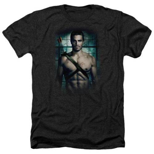 キャラクター アロー ヘザー Tシャツ 黒色 ブラック 【 LICENSED CHARACTER ARROW SHIRTLESS ADULT HEATHER T-SHIRT / BLACK 】 メンズファッション トップス カットソー|スニケス