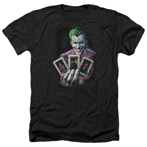 キャラクター ヘザー Tシャツ 黒色 ブラック 【 LICENSED CHARACTER BATMAN 3 OF A KIND ADULT HEATHER T-SHIRT / BLACK 】 メンズファッション トップス カットソー|スニケス