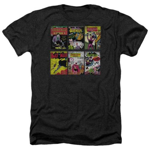 キャラクター ヘザー Tシャツ 黒色 ブラック 【 LICENSED CHARACTER BATMAN BM COVERS ADULT HEATHER T-SHIRT / BLACK 】 メンズファッション トップス カットソー|スニケス