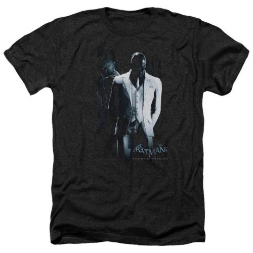 キャラクター 黒色 ブラック ヘザー Tシャツ 【 LICENSED CHARACTER BATMAN ARKHAM ORIGINS BLACK MASK ADULT HEATHER T-SHIRT / 】 メンズファッション トップス カットソー|スニケス