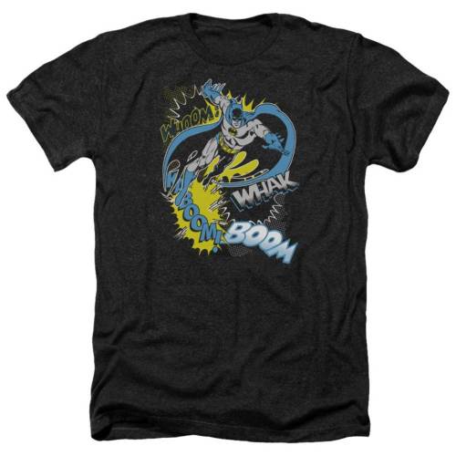 キャラクター バット ヘザー Tシャツ 黒色 ブラック 【 LICENSED CHARACTER BATMAN BAT EFFECTS ADULT HEATHER T-SHIRT / BLACK 】 メンズファッション トップス カットソー|スニケス