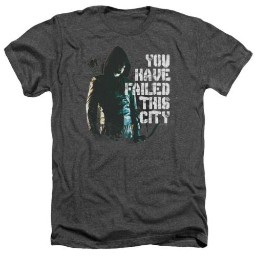 キャラクター アロー ヘザー Tシャツ チャコール 【 LICENSED CHARACTER ARROW YOU HAVE FAILED ADULT HEATHER T-SHIRT / CHARCOAL 】 メンズファッション トップス カットソー|スニケス