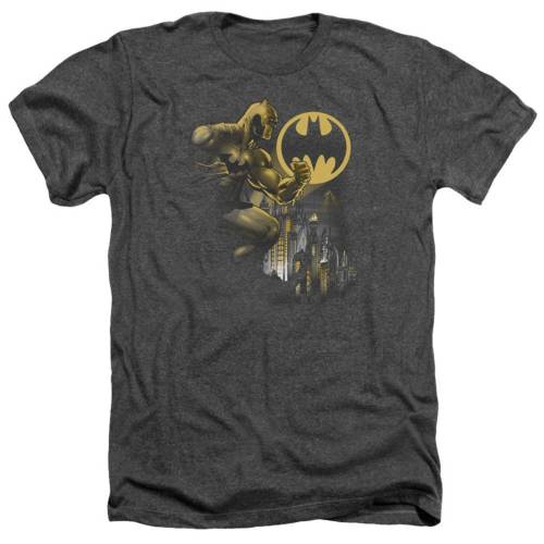 キャラクター バット ヘザー Tシャツ チャコール 【 LICENSED CHARACTER BATMAN BAT SIGNAL ADULT HEATHER T-SHIRT / CHARCOAL 】 メンズファッション トップス カットソー|スニケス