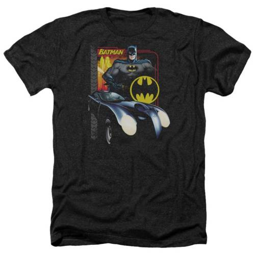 キャラクター バット ヘザー Tシャツ 黒色 ブラック 【 LICENSED CHARACTER BATMAN BAT RACING ADULT HEATHER T-SHIRT / BLACK 】 メンズファッション トップス カットソー|スニケス