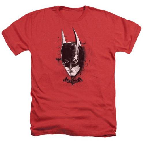 キャラクター ヘザー Tシャツ 赤 レッド 【 LICENSED CHARACTER BATMAN ARKHAM KNIGHT AK HEAD ADULT HEATHER T-SHIRT / RED 】 メンズファッション トップス カットソー|スニケス