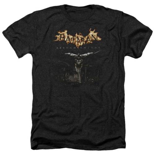 キャラクター シティ ウォッチ 時計 ヘザー Tシャツ 黒色 ブラック 【 LICENSED CHARACTER BATMAN ARKHAM KNIGHT CITY WATCH ADULT HEATHER T-SHIRT / BLACK 】 メンズファッション トップス カットソー|スニケス