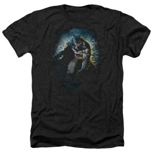 キャラクター バット ヘザー Tシャツ 黒色 ブラック 【 LICENSED CHARACTER BATMAN BAT CAVE ADULT HEATHER T-SHIRT / BLACK 】 メンズファッション トップス カットソー|スニケス