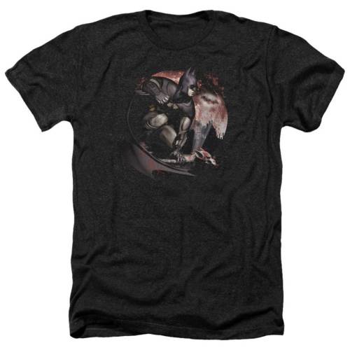 キャラクター シティ ヘザー Tシャツ 黒色 ブラック 【 LICENSED CHARACTER BATMAN ARKHAM CITY BLOOD MOON ADULT HEATHER T-SHIRT / BLACK 】 メンズファッション トップス カットソー|スニケス