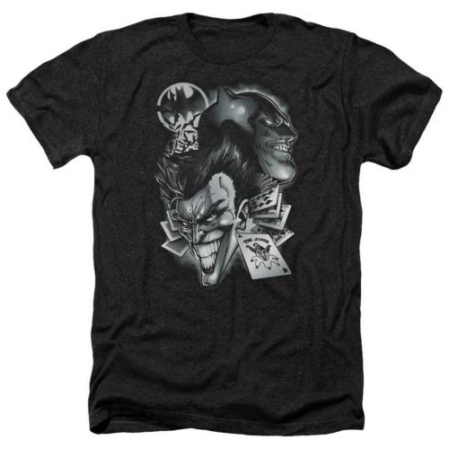 キャラクター ヘザー Tシャツ 黒色 ブラック 【 LICENSED CHARACTER BATMAN ARCHENEMIES ADULT HEATHER T-SHIRT / BLACK 】 メンズファッション トップス カットソー|スニケス