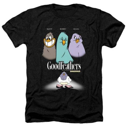 キャラクター ヘザー Tシャツ 黒色 ブラック 【 LICENSED CHARACTER ANIMANIACS GOODFEATHERS ADULT HEATHER T-SHIRT / BLACK 】 メンズファッション トップス カットソー|スニケス