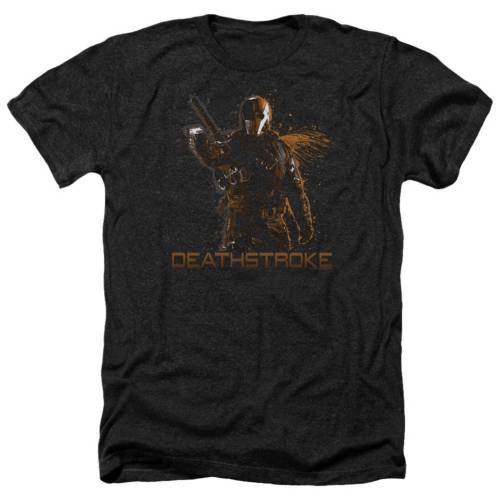 キャラクター アロー ヘザー Tシャツ 黒色 ブラック 【 LICENSED CHARACTER ARROW DEATHSTROKE ADULT HEATHER T-SHIRT / BLACK 】 メンズファッション トップス カットソー|スニケス