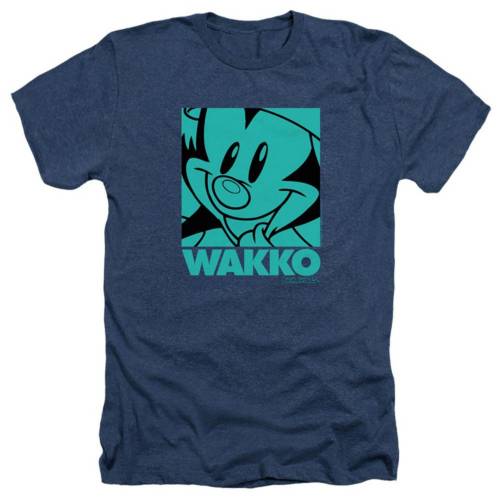 キャラクター ヘザー Tシャツ 紺色 ネイビー 【 LICENSED CHARACTER ANIMANIACS POP WAKKO ADULT HEATHER T-SHIRT / NAVY 】 メンズファッション トップス カットソー|スニケス
