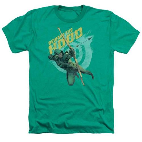 キャラクター アロー ヘザー Tシャツ 緑 グリーン 【 LICENSED CHARACTER ARROW BEWARE ADULT HEATHER T-SHIRT / KELLY GREEN 】 メンズファッション トップス カットソー|スニケス