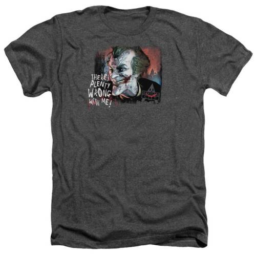 キャラクター シティ ヘザー Tシャツ チャコール 【 LICENSED CHARACTER BATMAN ARKHAM CITY PLENTY WRONG ADULT HEATHER T-SHIRT / CHARCOAL 】 メンズファッション トップス カットソー|スニケス