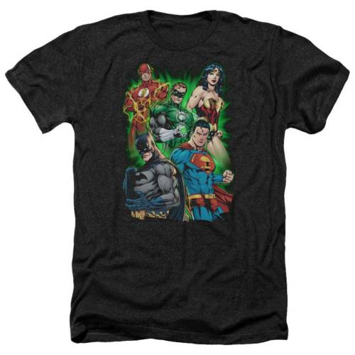 キャラクター パワー ヘザー Tシャツ 黒色 ブラック 【 LICENSED CHARACTER JUSTICE LEAGUE OF AMERICA WILL POWER ADULT HEATHER T-SHIRT / BLACK 】 メンズファッション トップス カットソー|スニケス