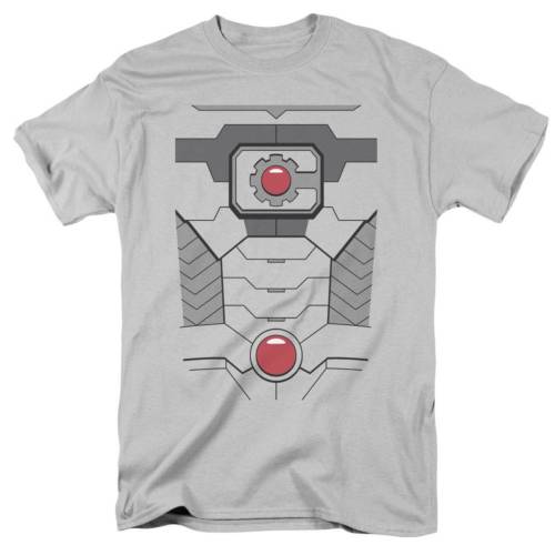 キャラクター スリーブ Tシャツ 銀色 シルバー 半袖 【 LICENSED CHARACTER JUSTICE LEAGUE OF AMERICA CYBORG UNIFORM SHORT SLEEVE ADULT T-SHIRT / SILVER 】 メンズファッション トップス カットソー|スニケス