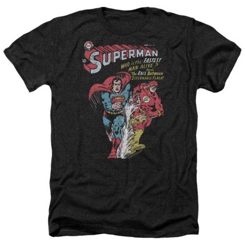 キャラクター ヘザー Tシャツ 黒色 ブラック 【 LICENSED CHARACTER JUSTICE LEAGUE OF AMERICA FASTEST ADULT HEATHER T-SHIRT / BLACK 】 メンズファッション トップス カットソー|スニケス