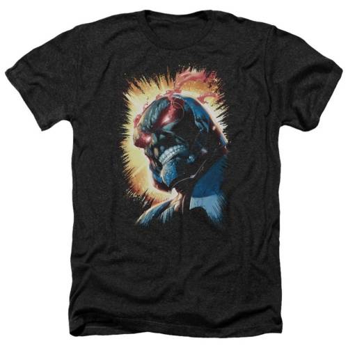 キャラクター ヘザー Tシャツ 黒色 ブラック 【 LICENSED CHARACTER JUSTICE LEAGUE OF AMERICA DARKSEID IS ADULT HEATHER T-SHIRT / BLACK 】 メンズファッション トップス カットソー|スニケス