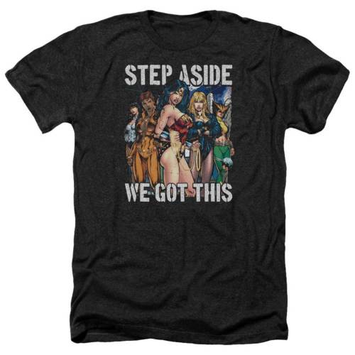 キャラクター ヘザー Tシャツ 黒色 ブラック 【 LICENSED CHARACTER JUSTICE LEAGUE OF AMERICA HEROINES ADULT HEATHER T-SHIRT / BLACK 】 メンズファッション トップス カットソー|スニケス