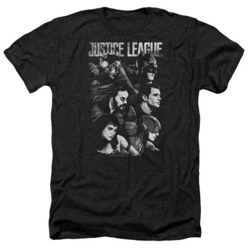 キャラクター ヘザー Tシャツ 黒色 ブラック 【 LICENSED CHARACTER JUSTICE LEAGUE MOVIE PUSHING FORWARD ADULT HEATHER T-SHIRT / BLACK 】 メンズファッション トップス カットソー|スニケス