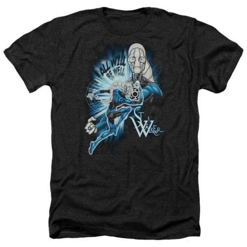 キャラクター 緑 グリーン ヘザー Tシャツ 黒色 ブラック 【 LICENSED CHARACTER GREEN LANTERN SAINT WALKER ADULT HEATHER T-SHIRT / BLACK 】 メンズファッション トップス カットソー｜スニケス
