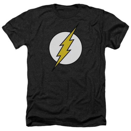 キャラクター ディーシー コミックス クラシック ヘザー Tシャツ 黒色 ブラック 【 LICENSED CHARACTER DC COMICS FLASH FL CLASSIC ADULT HEATHER T-SHIRT / BLACK 】 メンズファッション トップス カットソー｜スニケス