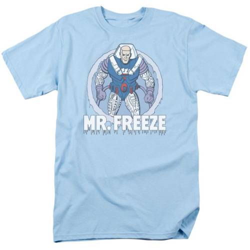 キャラクター ディーシー コミックス スリーブ Tシャツ 青色 ブルー 半袖 【 LICENSED CHARACTER DC COMICS MR FREEZE SHORT SLEEVE ADULT T-SHIRT / LIGHT BLUE 】 メンズファッション トップス カットソー|スニケス