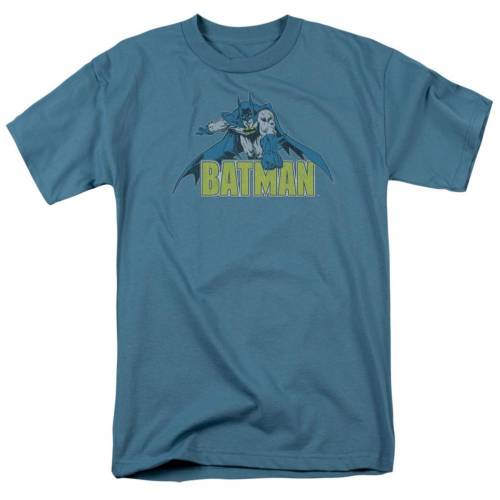キャラクター スリーブ Tシャツ 半袖 【 LICENSED CHARACTER BATMAN RETRO DISTRESSED SHORT SLEEVE ADULT T-SHIRT / SLATE 】 メンズファッション トップス カットソー|スニケス