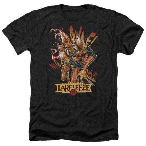 キャラクター 緑 グリーン ヘザー Tシャツ 黒色 ブラック 【 LICENSED CHARACTER GREEN LANTERN LARFLEEZE ADULT HEATHER T-SHIRT / BLACK 】 メンズファッション トップス カットソー|スニケス
