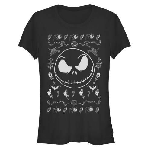 キャラクター ナイトメア クリスマス グラフィック Tシャツ 黒色 ブラック JACK'S 【 LICENSED CHARACTER THE NIGHTMARE BEFORE CHRISTMAS HALLOWEEN ICONS GRAPHIC TEE / BLACK 】 キッズ ベビー マタニティ トップス カ