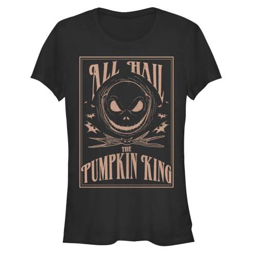 キャラクター ナイトメア クリスマス グラフィック Tシャツ 黒色 ブラック 【 LICENSED CHARACTER THE NIGHTMARE BEFORE CHRISTMAS ALL HAIL PUMPKIN KING GRAPHIC TEE / BLACK 】 キッズ ベビー マタニティ トップス カ