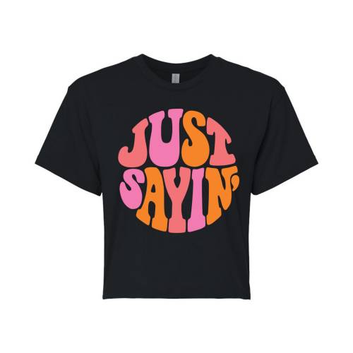 キャラクター Tシャツ 黒色 ブラック SAYIN' 【 LICENSED CHARACTER JUST CROPPED TEE / BLACK 】 キッズ ベビー マタニティ トップス カットソー