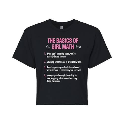 キャラクター グラフィック Tシャツ 黒色 ブラック 【 LICENSED CHARACTER MATH BASICS CROPPED GRAPHIC TEE / BLACK 】 キッズ ベビー マタニティ トップス カットソー