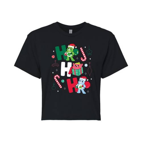 キャラクター ゴールデンベアーズ カルベアーズ マジック Tシャツ 黒色 ブラック 【 LICENSED CHARACTER CARE BEARS UNLOCK THE MAGIC HO CROPPED TEE / BLACK 】 キッズ ベビー マタニティ トップス カットソー