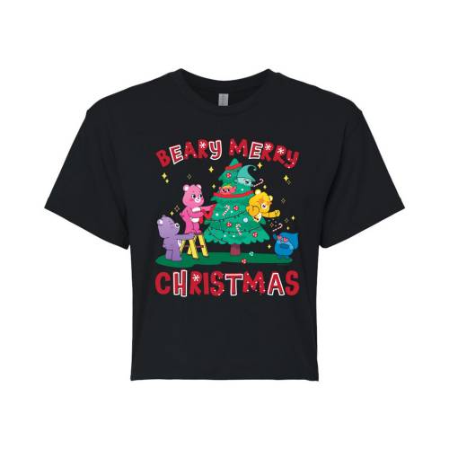 キャラクター ゴールデンベアーズ カルベアーズ マジック Tシャツ 黒色 ブラック 【 LICENSED CHARACTER CARE BEARS UNLOCK THE MAGIC BEARY MERRY CROPPED TEE / BLACK 】 キッズ ベビー マタニティ トップス カット
