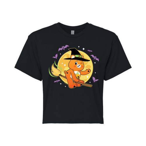 キャラクター ゴールデンベアーズ カルベアーズ マジック グラフィック Tシャツ 黒色 ブラック 【 LICENSED CHARACTER CARE BEARS UNLOCK THE MAGIC WITCH BEAR GRAPHIC TEE / BLACK 】 キッズ ベビー マタニティ ト