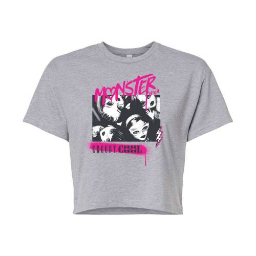 キャラクター ハイ グラフィック Tシャツ COOL" 【 LICENSED CHARACTER MONSTER HIGH CREEPY DOLL PORTRAIT CROPPED GRAPHIC TEE / 】 キッズ ベビー マタニティ トップス カットソー