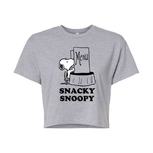キャラクター Tシャツ 【 LICENSED CHARACTER PEANUTS SNACKY SNOOPY CROPPED TEE / 】 キッズ ベビー マタニティ トップス カットソー