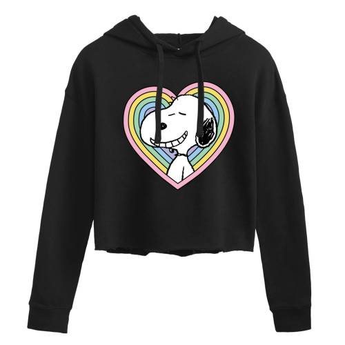 キャラクター グラフィック フーディー パーカー 【 LICENSED CHARACTER PEANUTS SNOOPY HEART CROPPED GRAPHIC HOODIE / 】 キッズ ベビー マタニティ トップス スウェット トレーナー