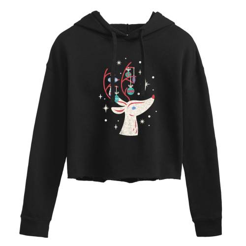 キャラクター フーディー パーカー 【 LICENSED CHARACTER ORNAMENT REINDEER CROPPED HOODIE / 】 キッズ ベビー マタニティ トップス スウェット トレーナー