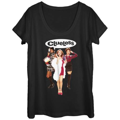 【★百貨店SALE★6/11夜夜中2時迄】文字記号 プルオーバー 黒いこと 黒いこと 【 LICENSED CHARACTER CLUELESS CHER DIONNE TAI SCOOPNECK TEE / BLACK 】 キッズ もの言う花 マタニティ トップス カットソー