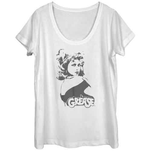 【★百貨店SALE★6/11夜夜中2時迄】文字記号 プルオーバー 白いこと 白いこと 【 LICENSED CHARACTER GREASE SANDY DISTRESSED PORTRAIT SCOOPNECK TEE / WHITE 】 キッズ もの言う花 マタニティ トップス カットソー