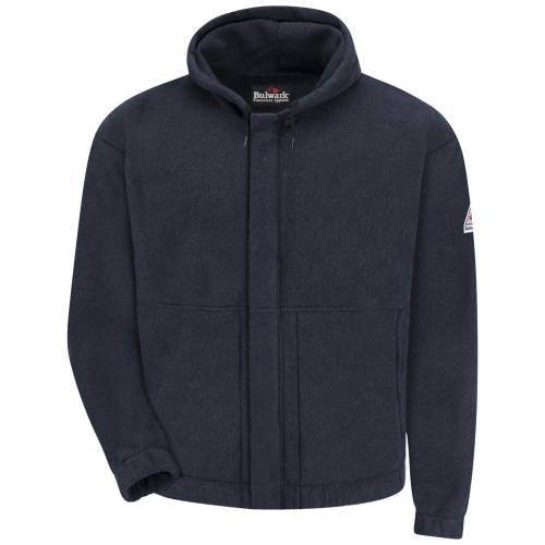フード付 フリース スウェットシャツ トレーナー 青色 ブルー 【 BULWARK FR ZIP-FRONT HOODED FLEECE SWEATSHIRT / BLUE 】 メンズファッション トップス